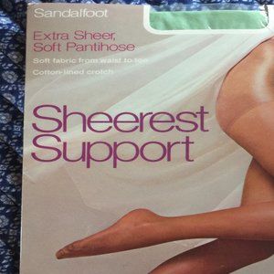 Green (Pale Mist) Sheer Support Panty Hose New Old Stock